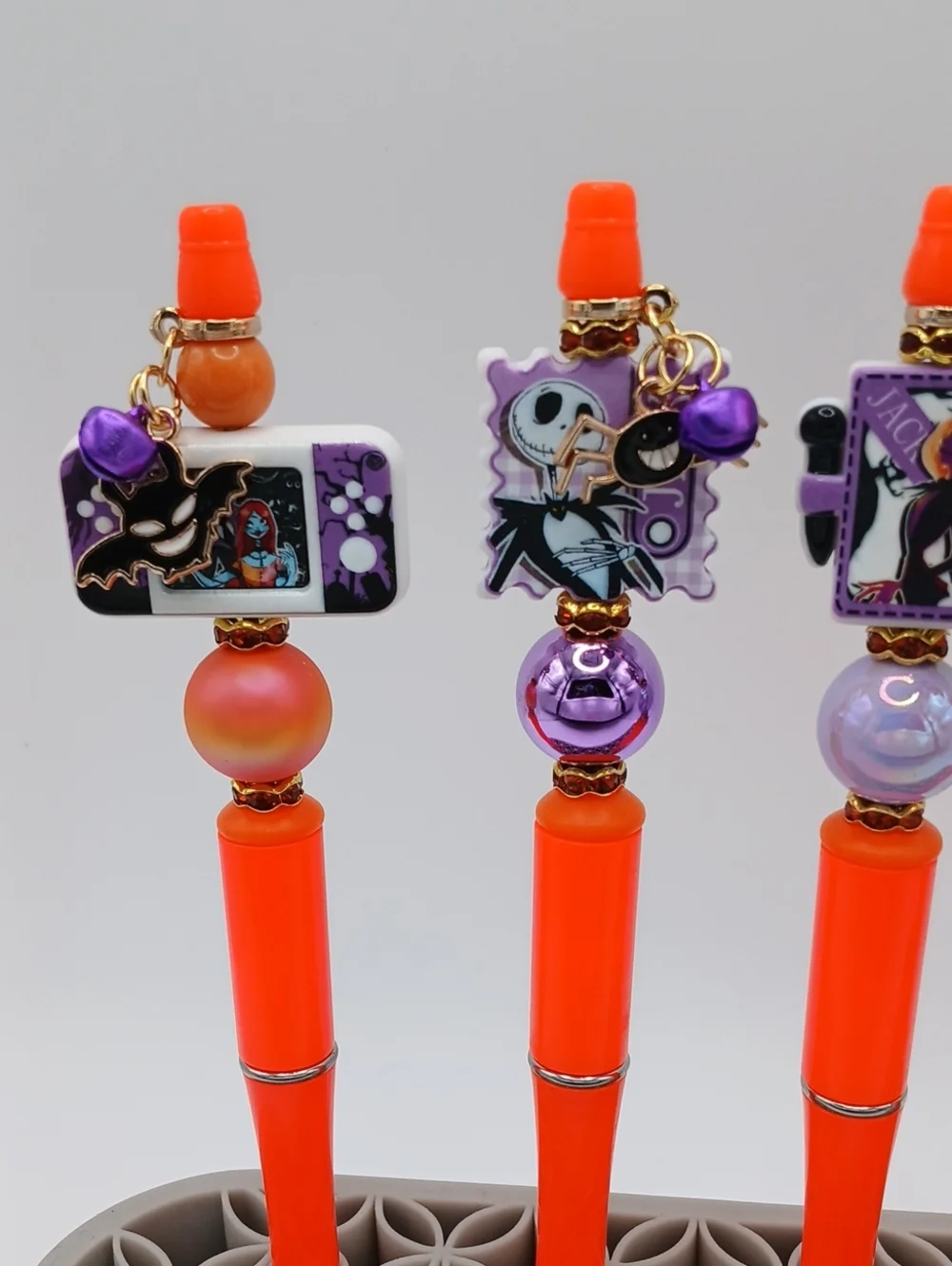 Orange Novelty Charm Pen Set